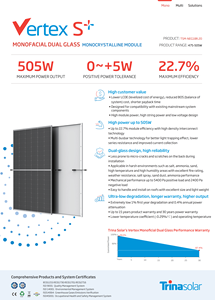 Trina Neg18r.28 EU-Lager Vertex S+ 480W 490W 495W 500W 505W Bifaziales PV-Modul Voll Schwarz Trina Solar Solarpanel Solarmodul - Product Image 5