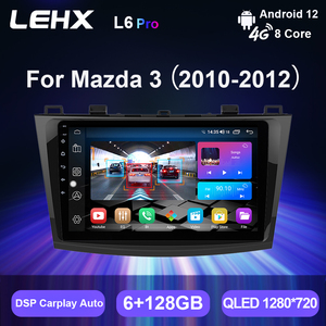 Lehx Pro <span class=keywords><strong>Android</strong></span> 12 Auto Carplay đài phát thanh xe cho Mazda 3 2010-2012 đa phương tiện Player GPS navigation stereo 2 DIN autoradio - Product Image 2