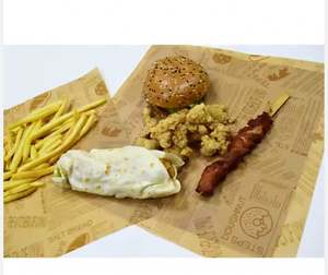 Custom Logo Printed PE Coated Hamburger <b>Wrapping</b> <b>Paper</b> OEM Greaseproof <b>Sheets</b> From Factory - Product Image 1