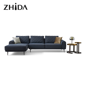 Zhida-muebles de salón para el hogar, diseño moderno, tela verde, esquina, sofá seccional en forma de <span class=keywords><strong>l</strong></span> - Product Image 6