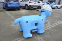 Trottinette dinosaure électrique animatronique personnalisée pour enfants, à monnayeur, pour parc d'attractions