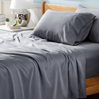 Reine King size 4 pièces linge De lit De Luxe en satin de soie jacquard housse de couette feuille