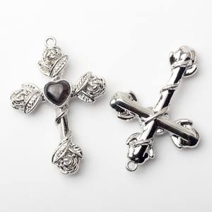 Mới Nhất Thiết Kế Chữ Thập Hình Dạng Mặt Dây Chuyền Charms Kẽm Hợp Kim Mặt Dây Vòng Đeo Tay <span class=keywords><strong>Handmade</strong></span> Tự Làm Đồ Trang Sức Phụ Kiện - Product Image 5