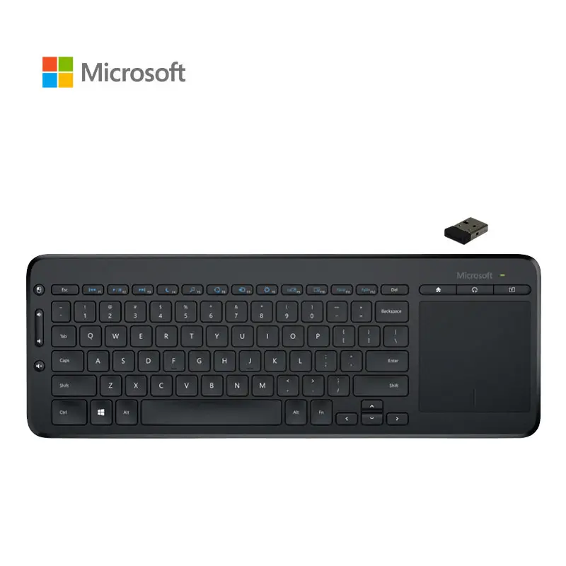 माइक्रोसॉफ्ट वायरलेस सभी-में-एक मल्टीमीडिया कीबोर्ड मीडिया बहु टच बोर्ड वायरलेस टच कीबोर्ड अंग्रेजी कीपैड