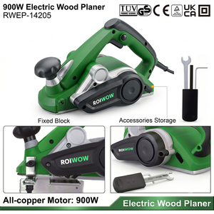 Raboteuse électrique portative professionnelle 900W 82x3mm, outil électrique filaire pour le travail du bois, petite machine à raboter manuelle pour surfaces en bois - Product Image 4
