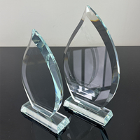 Plaque de trophée en verre en forme de flamme vierge MH-NJ0609