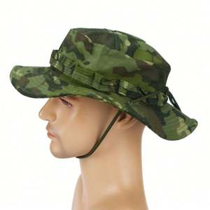 Sombreros Plegables Tipo Boonie al por Mayor para Hombre, Camuflaje, Casuales, para Ciclismo, Uso Diario, Ajustables, con Cordón, Protección Solar - Product Image 4