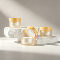 Pots de gel de construction de style luxe avec couvercle à clapet 5g, pots cosmétiques en acrylique pour vernis gel, pot de gel à ongles rond personnalisé OEM/ODM
