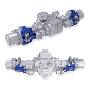 Nouvel essieu arrière de voiture Brogen avec moteur et différentiel, essieux de camion avec freins à tambour pour remorques électriques - Product Image 1