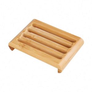 Natural <b>Bamboo</b> <b>Soap</b> <b>Dish</b> Self Draining <b>Soap</b> Holder for Bathroom Kitchen Sink - Product Image 1