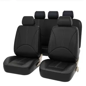 Factory Direct Price PU Artificial Waterproof Leather Universal Car Seat Cover Nine-Piece Sets For Toyota Alphard