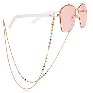 Cadena de Metal Colorida con Piedras Trituradas, Cadena para Sujetar Gafas, Collar de Moda para Mujer - Product Image 1