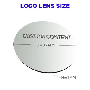 कस्टम Gobo लेंस बनाने gobo स्लाइड लोगो कलाकृति के साथ कांच के टुकड़े पर छवि gobo कार्ड 37mm 22mm 23mm
