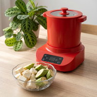 Machine à Fufu Robuste en Acier Inoxydable 6L avec Fonctions de Chauffage et de Mélange pour la Production de Fufu Africain en Gros Volumes