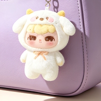 Porte-clés en peluche personnages Kawaii mignons, pendentif de sac en peluche douce, figurine adorable, breloque en peluche, jouet OEM ODM personnalisé pour la vente en gros et les cadeaux