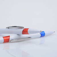 Stylo à bille Double face rouge et bleu, rechargeables, en plastique, bon marché