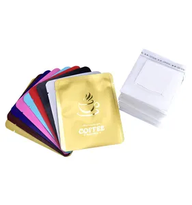 rip Coffee Packaging Bag Aluminum Foil envelope Layers Eco-friendly 3 side seal sachet Coffee Bag set for filter