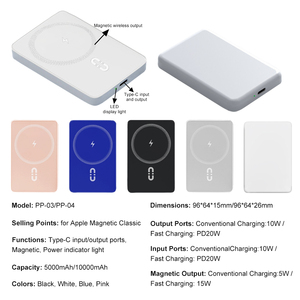 Batterie externe magnétique sans fil 5000 mAh à chargement rapide, <span class=keywords><strong>mini</strong></span> powerbank portable pour téléphone – Vente en gros usine - Product Image 3