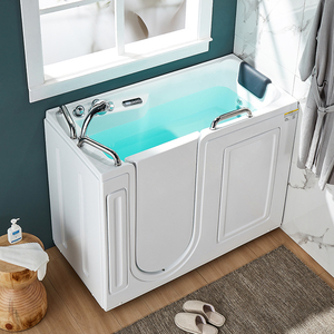 Bañera de hidromasaje independiente moderna de lujo, <span class=keywords><strong>Spa</strong></span>, masaje de hidromasaje de alta calidad para <span class=keywords><strong>parejas</strong></span>, baño de remojo caliente con escurridor para hoteles - Product Image 1