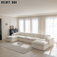 Nuevo Sofá Seccional Cloud Couch de Asiento Profundo y Suave, Conjunto de Sofás Comprimidos, Sofá Moderno en Forma de U para Sala de Estar