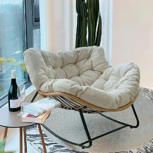 Muebles de Exterior Silla Colgante de Huevo para Patio Mecedora de Acero Silla de Balcón Impermeable <span class=keywords><strong>Sillón</strong></span> Grande para <span class=keywords><strong>Jardín</strong></span> Silla Mecedora Capullo - Product Image 1