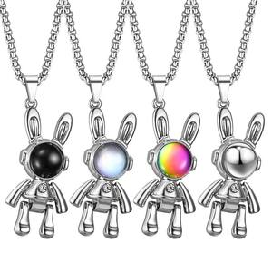 All'ingrosso per ragazzi Hip Hop collana mobile coniglio meccanico Design su maglia catena maglione accessorio felpa per gli amanti - Product Image 2