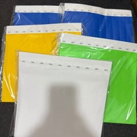 1000 pièces/sac, feuilles de papier Tyvek imperméables de couleur unie de 1,9 cm, bracelet imprimable avec code QR personnalisé, bracelet Tyvek fluorescent