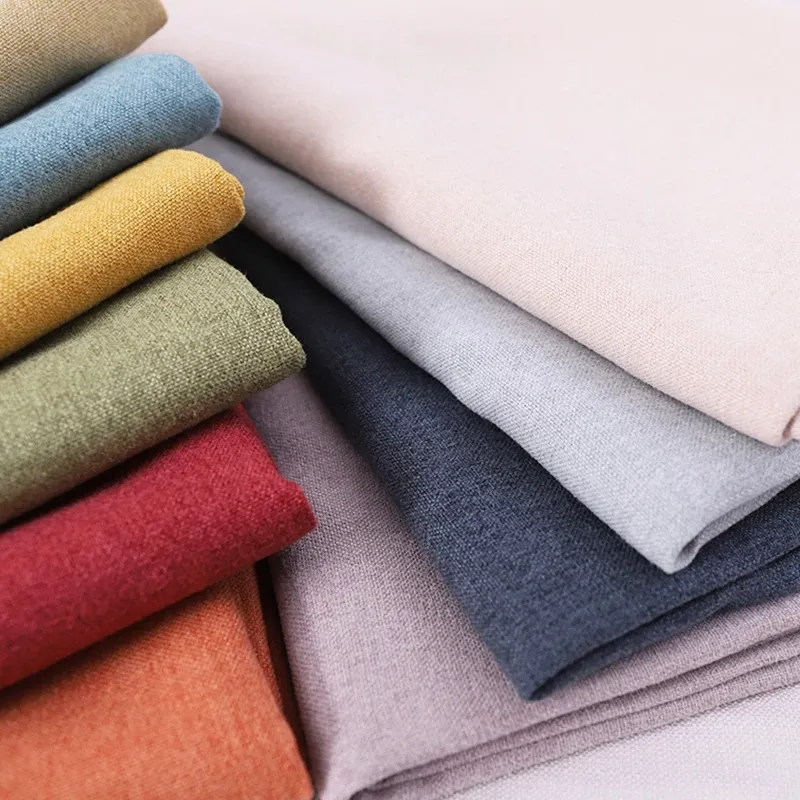 Upholstery Cloth Sofa Fabric Textile Material Solid for Furniture DIY Sewing Plain Linen Shoes Polar Fleece Fabric Tricot Rohs