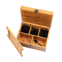 Kit d'accessoires en bois organisateur conteneur fumer cachette boîte odeur preuve bambou cachette boîte en gros plateau roulant fumer