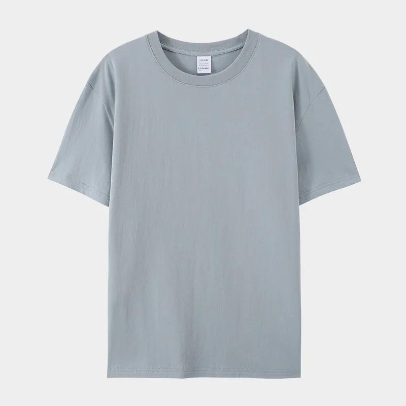 180g 100% organik pamuk katı erkekler Tee gömlek özelleştirilmiş şort kollu şirket kültür Logo Classics boy t-shirt erkekler için