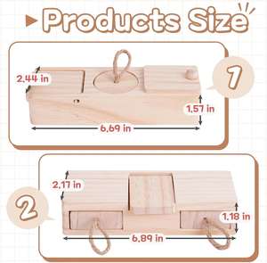 Giocattoli per animali domestici giocattoli interattivi in legno di coniglio per Sniff-and-snack Bunny chables per prelibatezze criceto criceto sollievo noia tenere occupato - Product Image 4