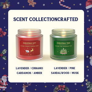 AIKUN Custom Logo Packaging Handmade Christmas <b>Candle</b> Glass Jar <b>Long</b> Lasting Aroma Clean Burning Soy Wax Gift <b>Candle</b> for Holiday - Product Image 3