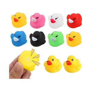 10Pcs Multi-Color Rubber Preschool <b>Bath</b> Toys Floating Squeaky Duckies Gift for Kids Baby Showers Classroom Incentives - Product Image 3