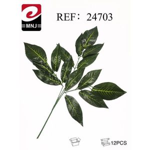 MNJ Artificial Money Tree Leaves 24703 12Pcs Green Foliage For Home Decor - Product Image 1