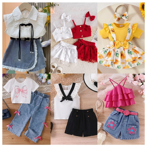 Nouvel ensemble de vêtements décontractés mixtes pour enfants 2025 – Robes d'été bon marché taille unique pour garçons et filles en polyester/coton de qualité, d'occasion - Product Image 2