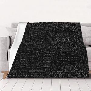 Science Formula Blackboard Flannel Blanket <b>Throw</b> Blanket Nap Blanket Machine Washable Fade Resistant <b>for</b> Home Office Nap OEM ODM - Product Image 6