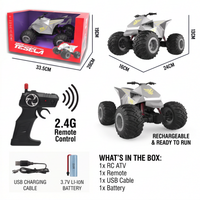 Buggy RC tout-terrain 4CH haute vitesse avec éclairage, gros pneus, moto et camion télécommandés pour enfants