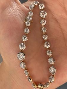 Custom fine jewelry real solid <b>bracelet</b> 9k 10k 14k 18k PT <b>rose</b> yellow white <b>gold</b> lab diamond/gemstone factory manufacture - Product Image 3