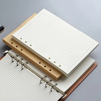 A5 A6 A7 cahier à feuilles mobiles recharge reliure à spirale ligne de page intérieure grille d'artisanat vierge à l'intérieur du papier papeterie cahier