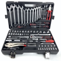 Juego de 100 Piezas de Llaves de Trinquete para Mecánico de Automóviles, Juego de Herramientas de Mano para Automóviles, Motocicletas y Hogar