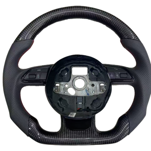 <span class=keywords><strong>Volante</strong></span> de cuero de fibra de carbono RS Volant Lenkrad personalizado para <span class=keywords><strong>Audi</strong></span> A3 <span class=keywords><strong>A4</strong></span> B7 A6 C7 R8 RS3 A7 RS5 RS6 A8 Q5 Q8 - Product Image 2