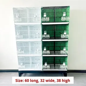Katlanabilir Basit Metal Üretim Kafesi, Kuşlar için Plastik Tepsi Kutulu Ambalajlı - Product Image 4