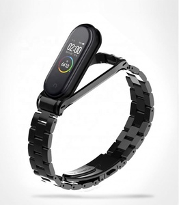 Nueva <span class=keywords><strong>Serie</strong></span> 43027 de 6 colores de acero inoxidable sólido <span class=keywords><strong>mi</strong></span> banda <span class=keywords><strong>4</strong></span> reloj correa de metal para xiao <span class=keywords><strong>mi</strong></span> - Product Image 1