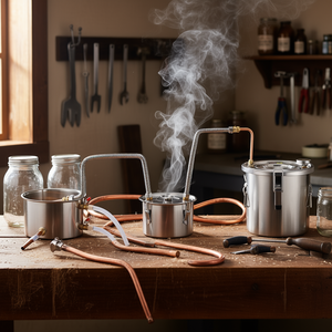 Alambic à alcool Moonshine Still de 3 gallons en acier inoxydable, kit de brassage maison avec fût Thumper et pompe - Product Image 2