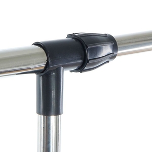 Ban Công Thép Không Gỉ Đường Sắt Đôi Quần Áo Giá Cho Nhà Với Bốn Bánh Xe Đứng - Product Image 5