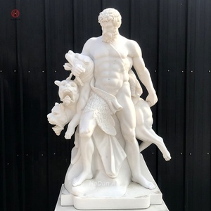 Decorazione esterna a grandezza naturale in pietra <span class=keywords><strong>di</strong></span> <span class=keywords><strong>marmo</strong></span> greco <span class=keywords><strong>statua</strong></span> <span class=keywords><strong>di</strong></span> Ercole per la vendita - Product Image 2