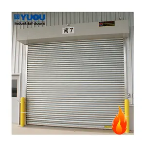 3 hours hot sale Automatic Motorized Galvanized Steel Fireproof Rolling Fire Rated Resistance Rolling Garage Door