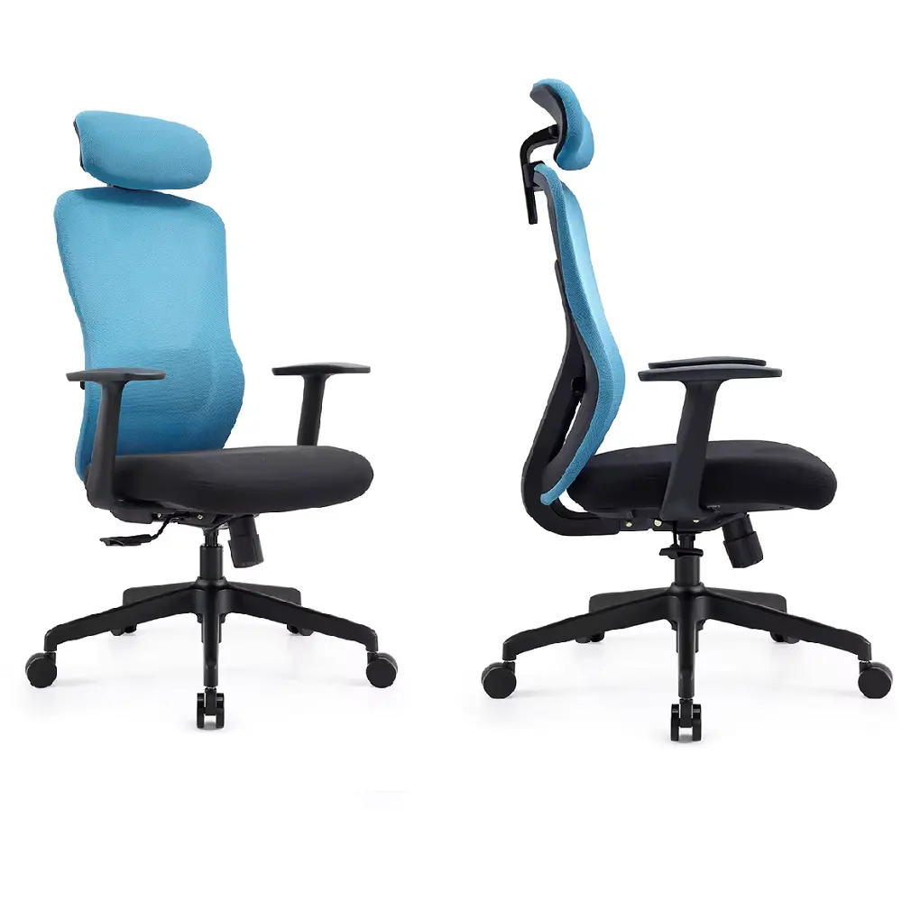 Sedia da ufficio ergonomica moderna Executive in mesh con schienale alto girevole multifunzione e corrimano ergonomico per Manager