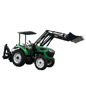 Full height level lifting system 4wd 3 point tractor with with front load and backhoe