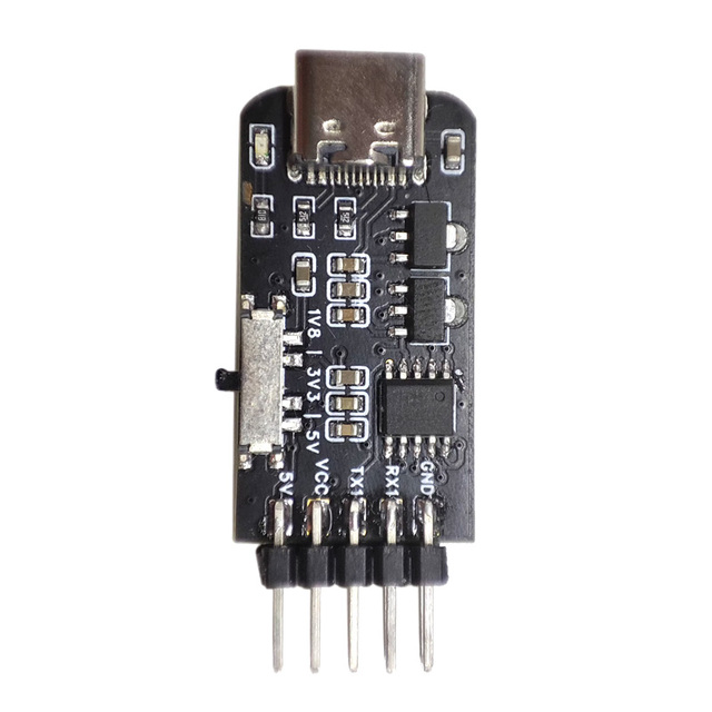 USB to TTL Converter Module USB to Dual UART TTL Module - Adjustable I/O Level (1.8V/3.3V/5V), Type-C Interface